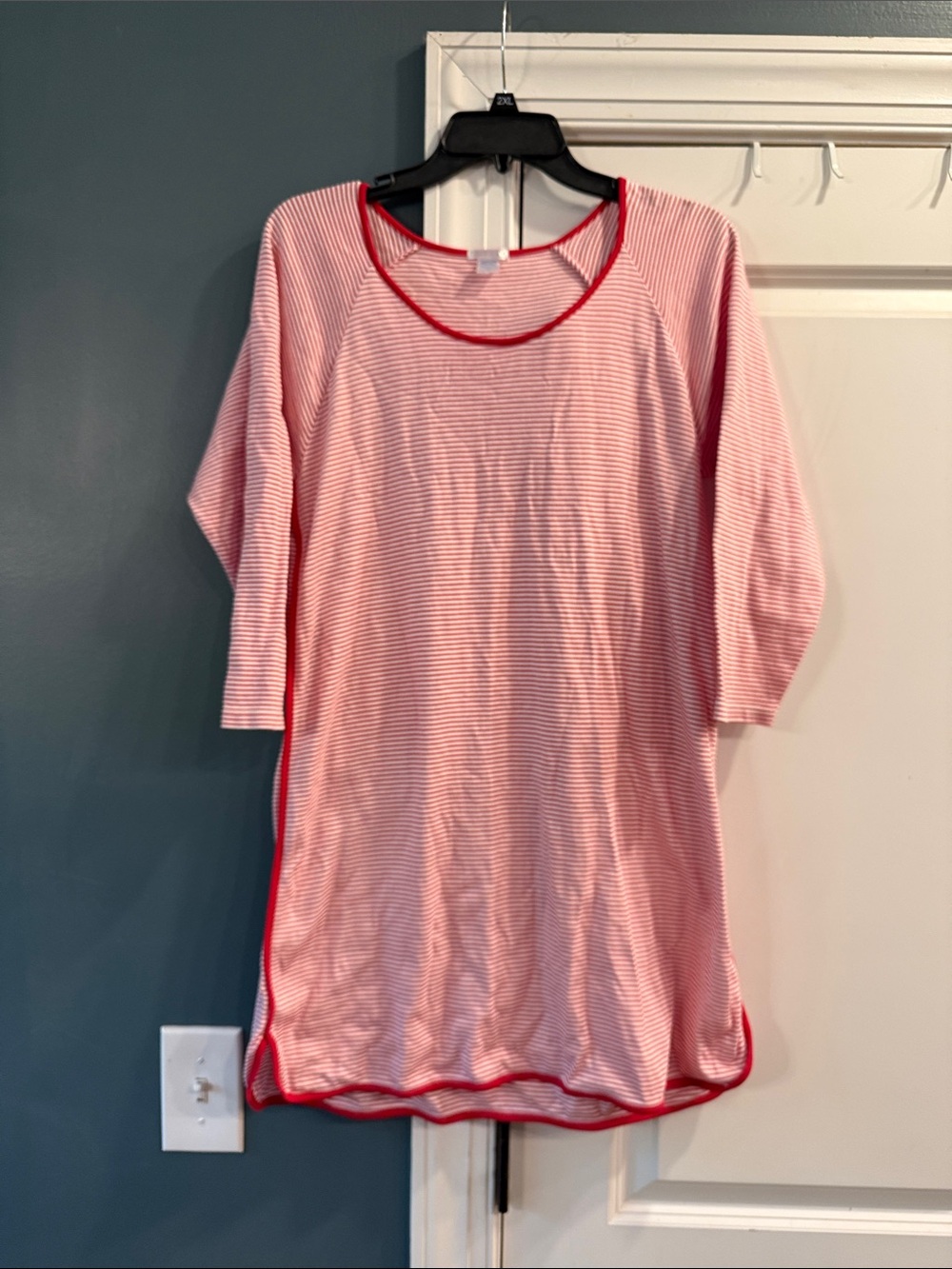 Lake Striped Long Sleeve Nightgown